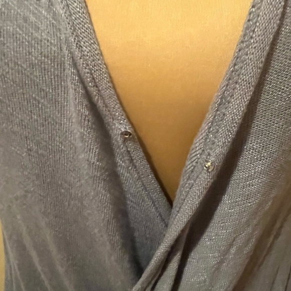 NWT Free People oversized light-wt long sleeve faux wrap drape top, size Small - Picture 6 of 7